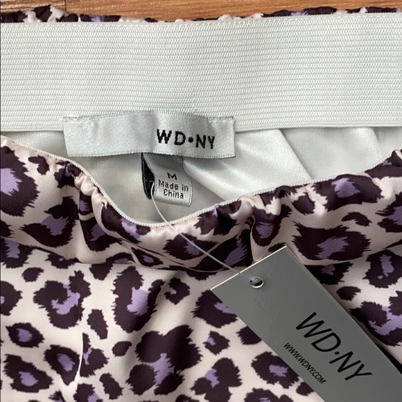 WD.NY pink leopard satin maxi skirt, M - Picture 7 of 7